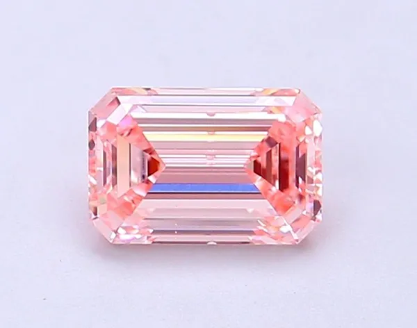 0.98ct EMERALD Fancy Intense Pink SI1 Coloured Lab diamond