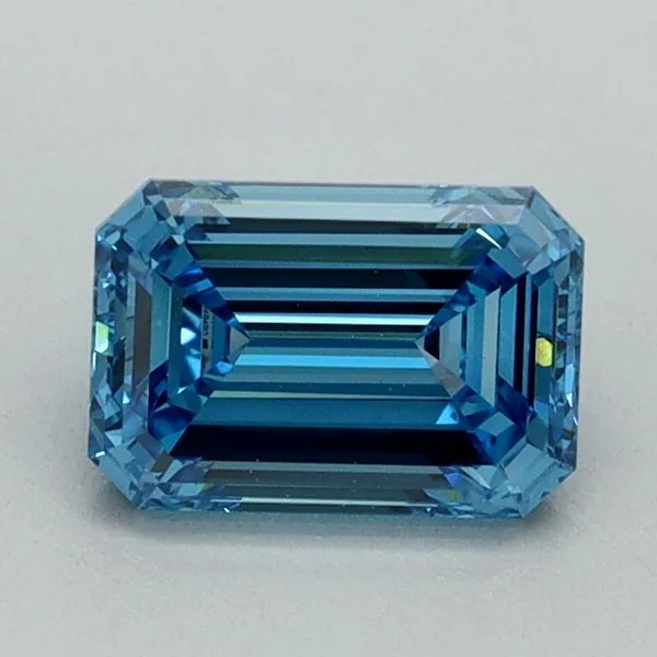 1.01ct EMERALD Fancy Vivid Blue VS1 Coloured Lab diamond