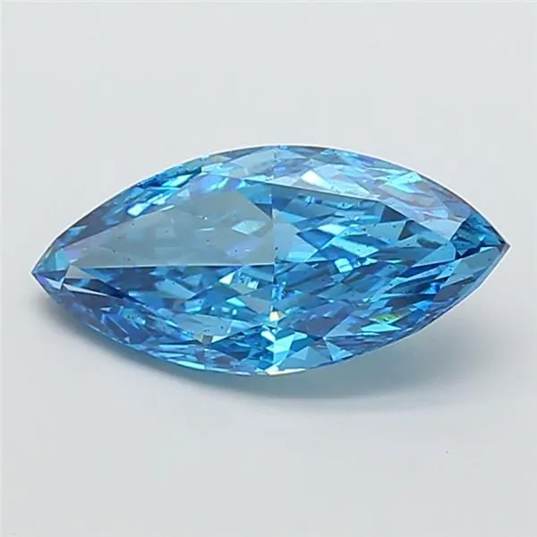 4.01ct MARQUISE Fancy Vivid Blue SI1 Coloured Lab diamond