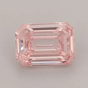 0.97ct EMERALD Fancy Vivid Pink VS1 Coloured Lab diamond