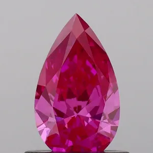 0.68ct PEAR Fancy Vivid Pink VS1 Coloured Lab diamond
