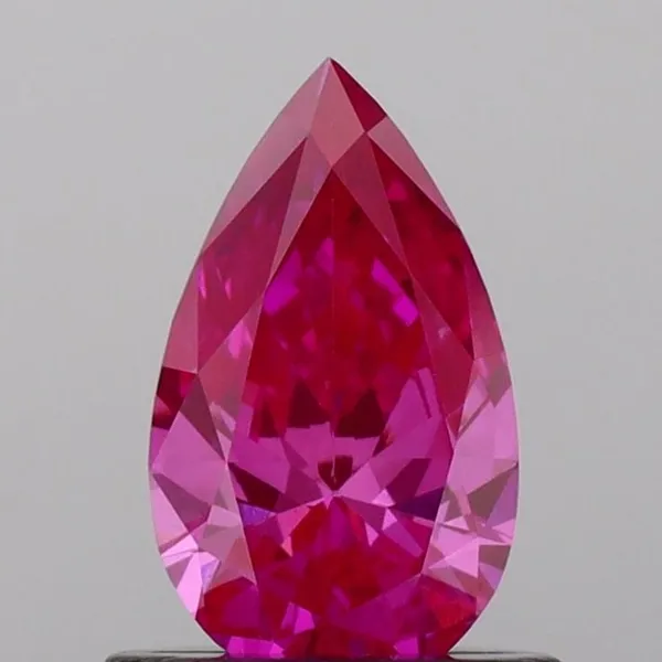 0.68ct PEAR Fancy Vivid Pink VS1 Coloured Lab diamond