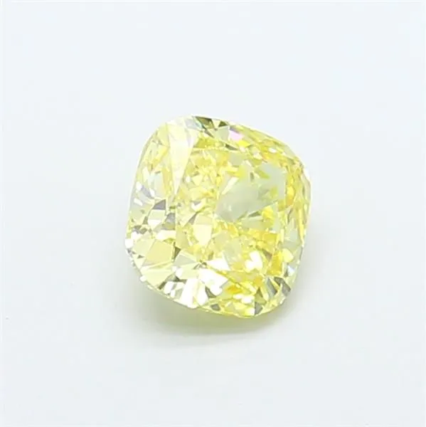 1.01ct CUSHION Fancy Yellow VS1 Coloured Lab diamond