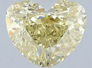 1.03ct HEART Fancy Yellow VS1 Coloured Lab diamond