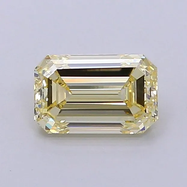 1.13ct EMERALD Fancy Yellow VS1 Coloured Lab diamond