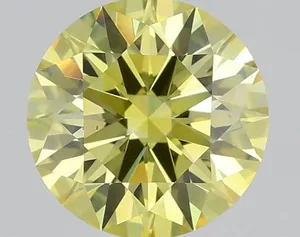 0.95ct ROUND Fancy Intense Yellow VS1 Coloured Lab diamond