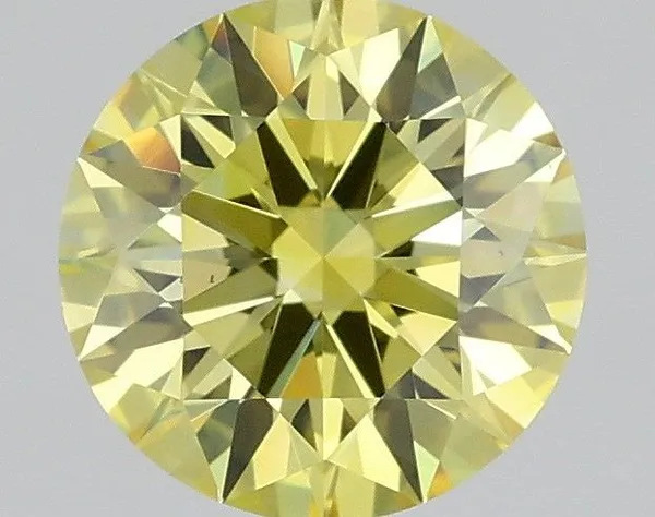 0.95ct ROUND Fancy Intense Yellow VS1 Coloured Lab diamond