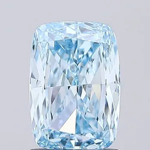1.23ct CUSHION Fancy Intense Blue VVS2 Coloured Lab diamond