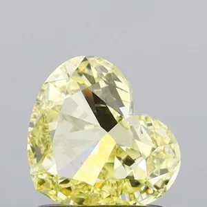 1.03ct HEART Fancy Intense Yellow VS1 Coloured Lab diamond