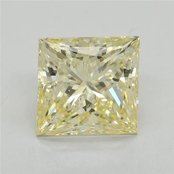 1.57ct PRINCESS Fancy Intense Yellow VVS2 Coloured Lab diamond
