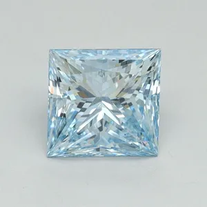 1.23ct PRINCESS Fancy Intense Blue VS2 Coloured Lab diamond