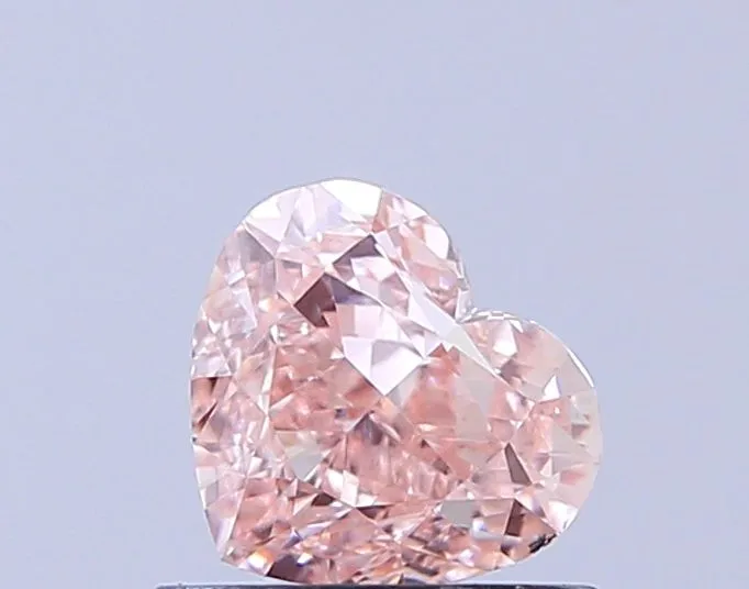 0.95ct HEART Fancy Intense Brownish Pink VS2 Coloured Lab diamond