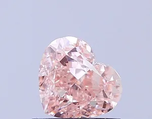 0.95ct HEART Fancy Intense Brownish Pink VS2 Coloured Lab diamond