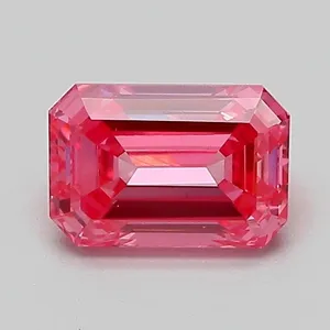 1.09ct EMERALD Fancy Vivid Pink VS1 Coloured Lab diamond