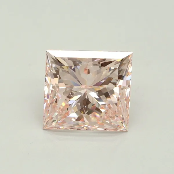 4.02ct PRINCESS Fancy Intense Pink VVS2 Coloured Lab diamond