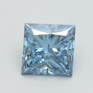 2ct PRINCESS Fancy Intense Blue SI1 Coloured Lab diamond