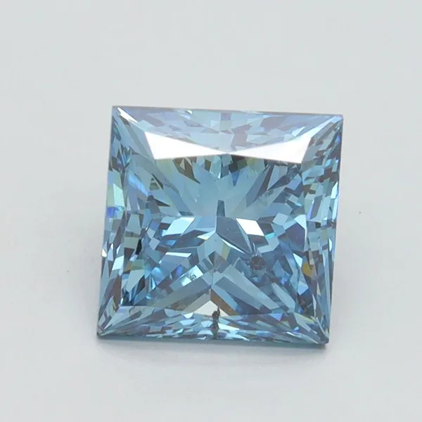 2ct PRINCESS Fancy Intense Blue SI1 Coloured Lab diamond