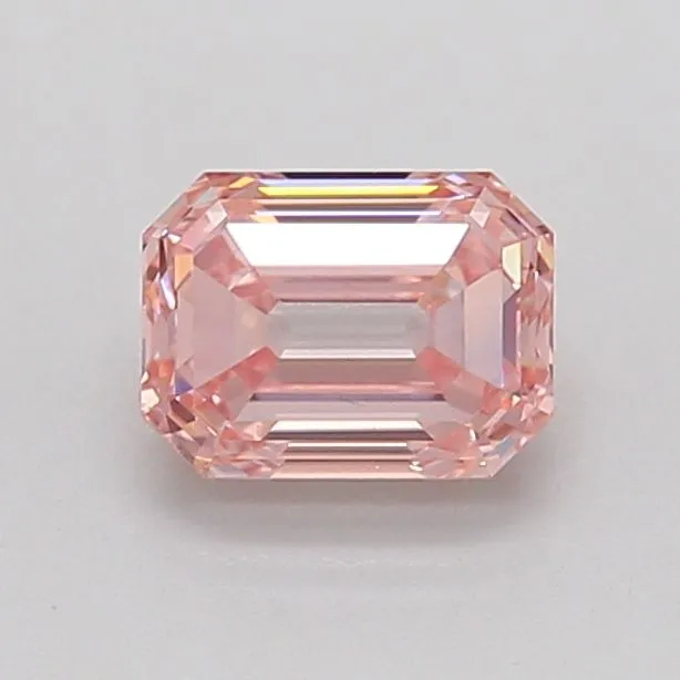 0.91ct EMERALD Fancy Intense Pink VS1 Coloured Lab diamond