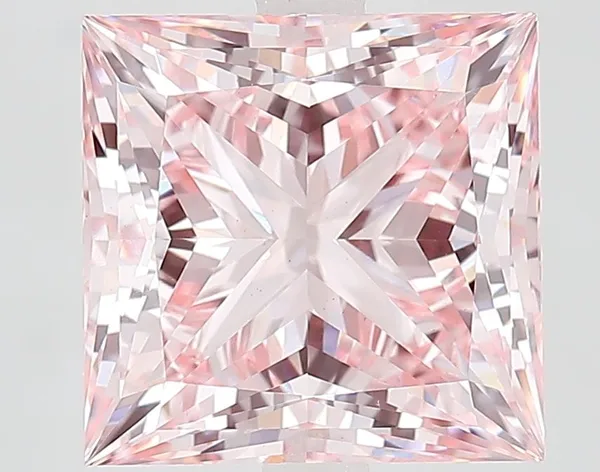 5.52ct PRINCESS Fancy Intense Pink VS1 Coloured Lab diamond