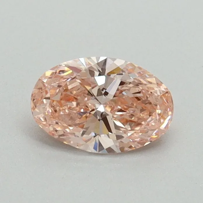 0.50ct OVAL Fancy Intense Pink VS2 Coloured Lab diamond