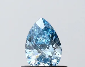 0.51ct PEAR Fancy Vivid Blue VVS2 Coloured Lab diamond