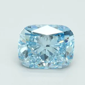 1.12ct CUSHION Fancy Vivid Blue VS1 Coloured Lab diamond