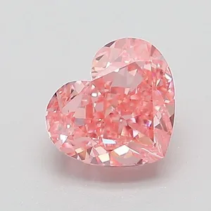 1.03ct HEART Fancy Vivid Pink VVS2 Coloured Lab diamond