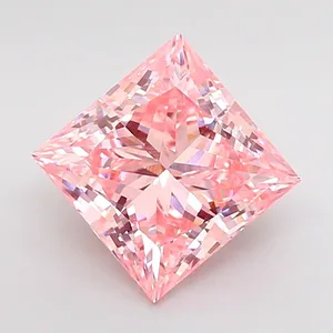 2.57ct PRINCESS Fancy Vivid Pink VVS2 Coloured Lab diamond