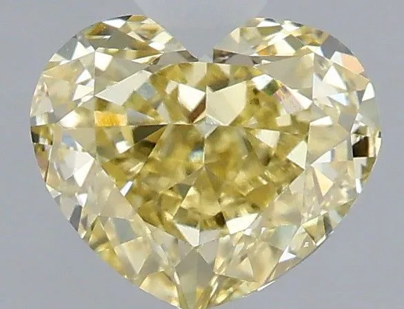 1.02ct HEART Fancy Yellow VVS2 Coloured Lab diamond