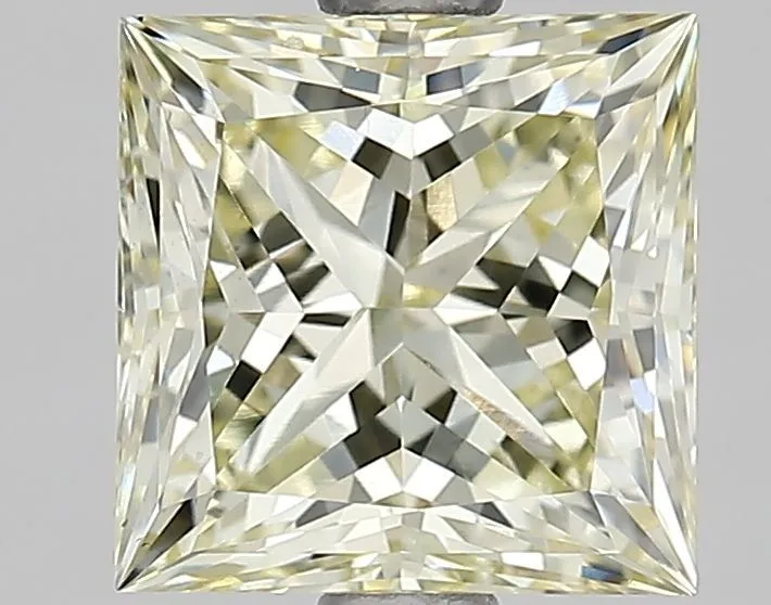 1.92ct PRINCESS Fancy Light Yellow VS1 Coloured Lab diamond