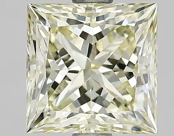 1.92ct PRINCESS Fancy Light Yellow VS1 Coloured Lab diamond