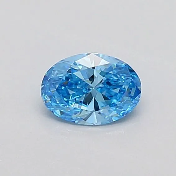 0.30ct OVAL Fancy Vivid Blue VVS2 Coloured Lab diamond