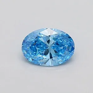 0.3ct OVAL Fancy Vivid Blue VVS2 Coloured Lab diamond