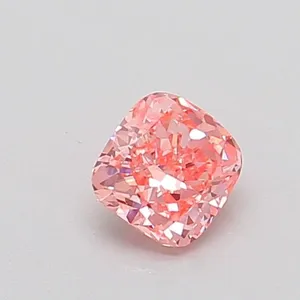 0.4ct CUSHION Fancy Vivid Pink VVS2 Coloured Lab diamond