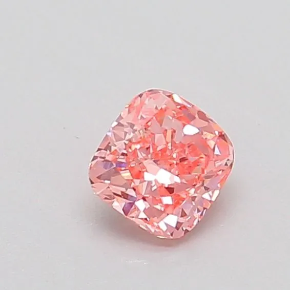 0.4ct CUSHION Fancy Vivid Pink VVS2 Coloured Lab diamond