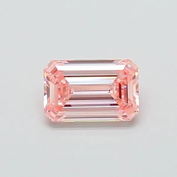 0.96ct EMERALD Fancy Intense Pink VVS2 Coloured Lab diamond