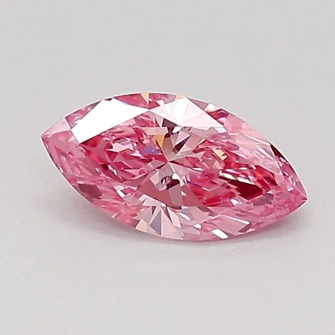 0.49ct MARQUISE Fancy Vivid Pink VS1 Coloured Lab diamond