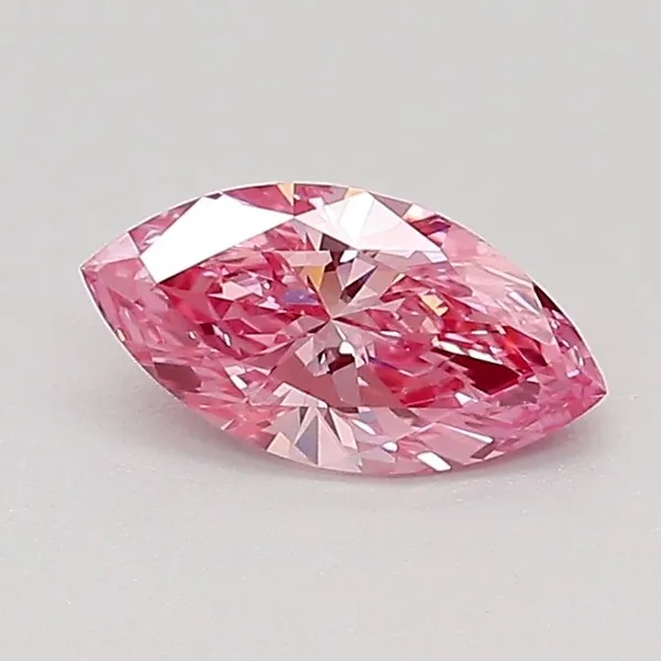 0.49ct MARQUISE Fancy Vivid Pink VS1 Coloured Lab diamond