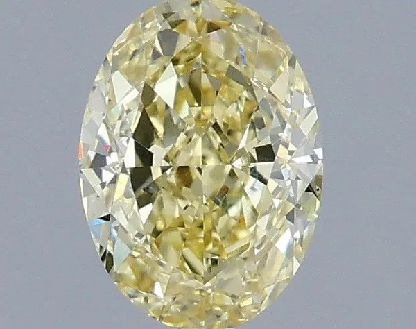 1.04ct OVAL Fancy Intense Yellow VS1 Coloured Lab diamond