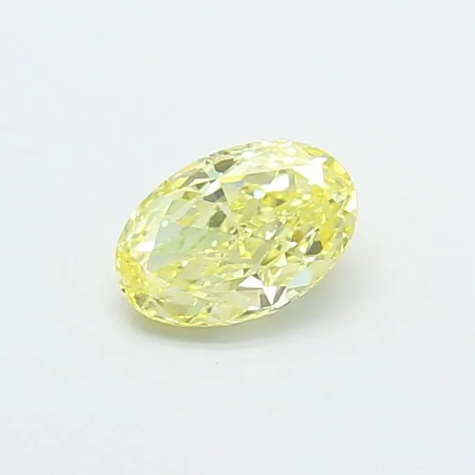0.91ct OVAL Fancy Intense Yellow VS2 Coloured Lab diamond