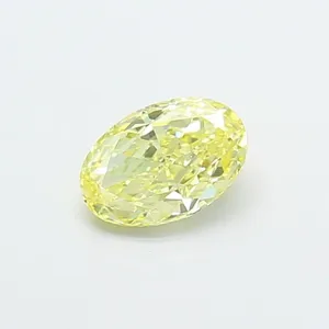0.91ct OVAL Fancy Intense Yellow VS2 Coloured Lab diamond