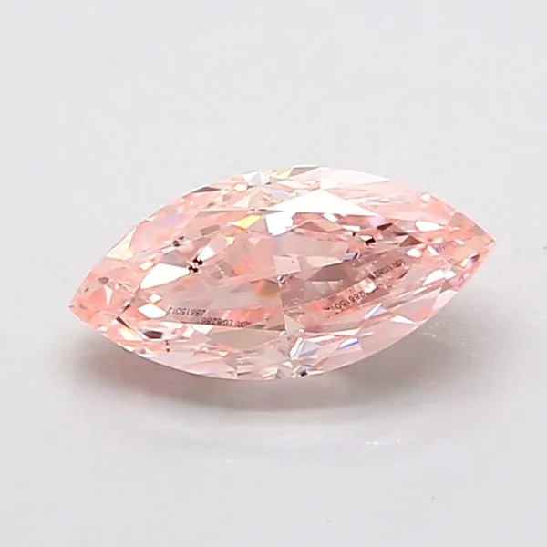 1ct MARQUISE Fancy Pink SI1 Coloured Lab diamond