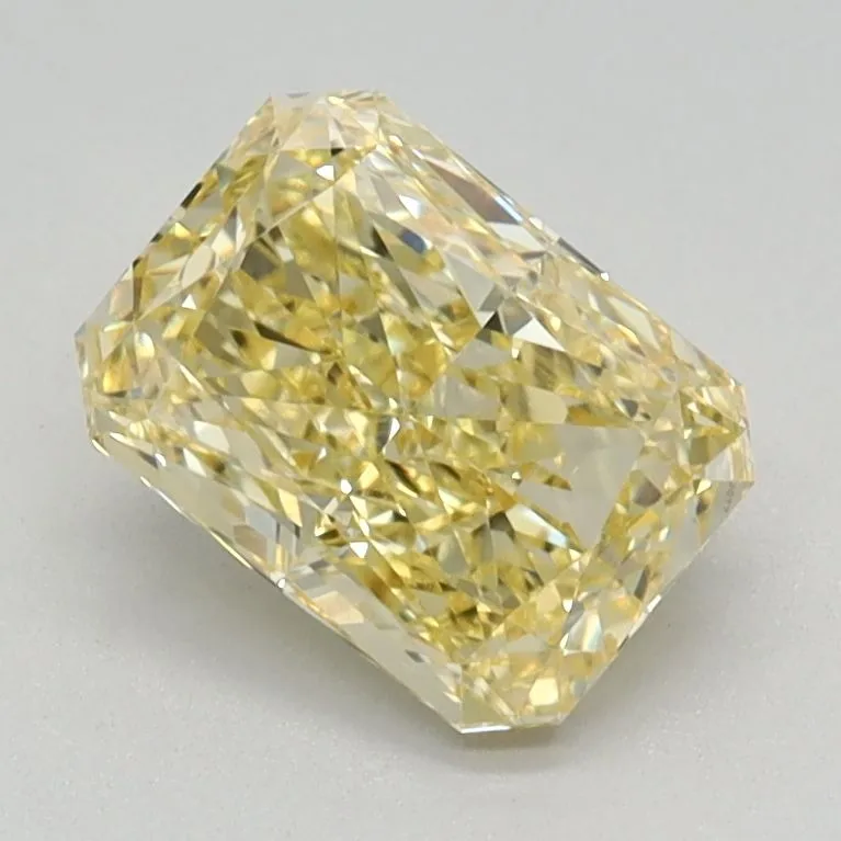 1.13ct RADIANT Fancy Vivid Yellow VS1 Coloured Lab diamond