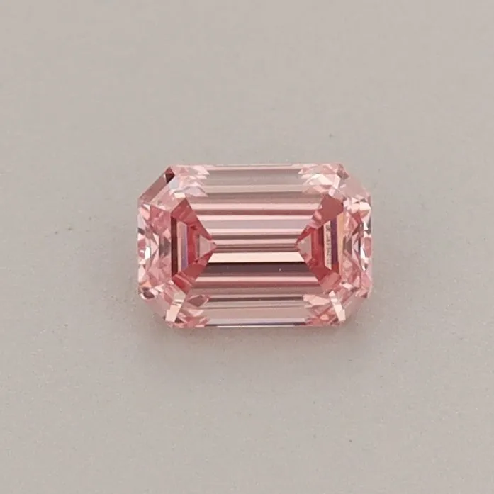 0.30ct EMERALD Fancy Intense Pink VS1 Coloured Lab diamond