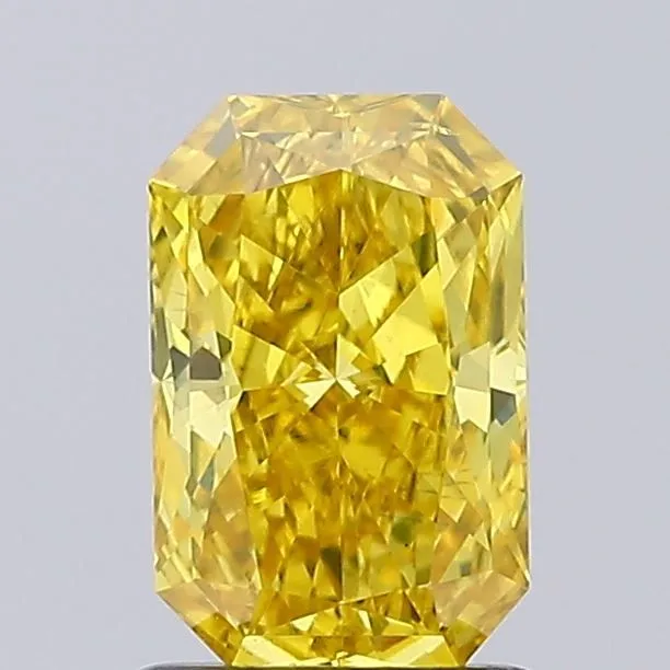 1.12ct RADIANT Fancy Vivid Yellow VS1 Coloured Lab diamond
