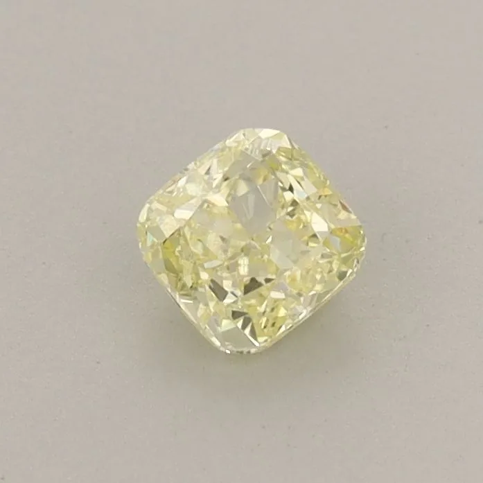0.39ct CUSHION Fancy Intense Yellow VVS2 Coloured Lab diamond