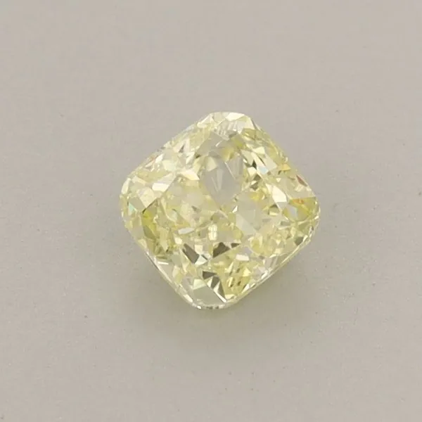 0.39ct CUSHION Fancy Intense Yellow VVS2 Coloured Lab diamond