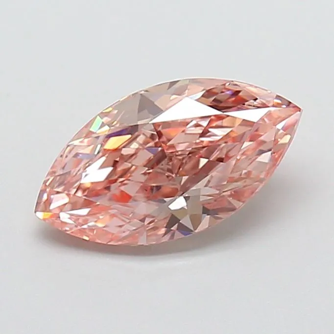 1.51ct MARQUISE Fancy Intense Pink VS2 Coloured Lab diamond