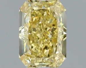1.07ct RADIANT Fancy Intense Yellow VVS2 Coloured Lab diamond