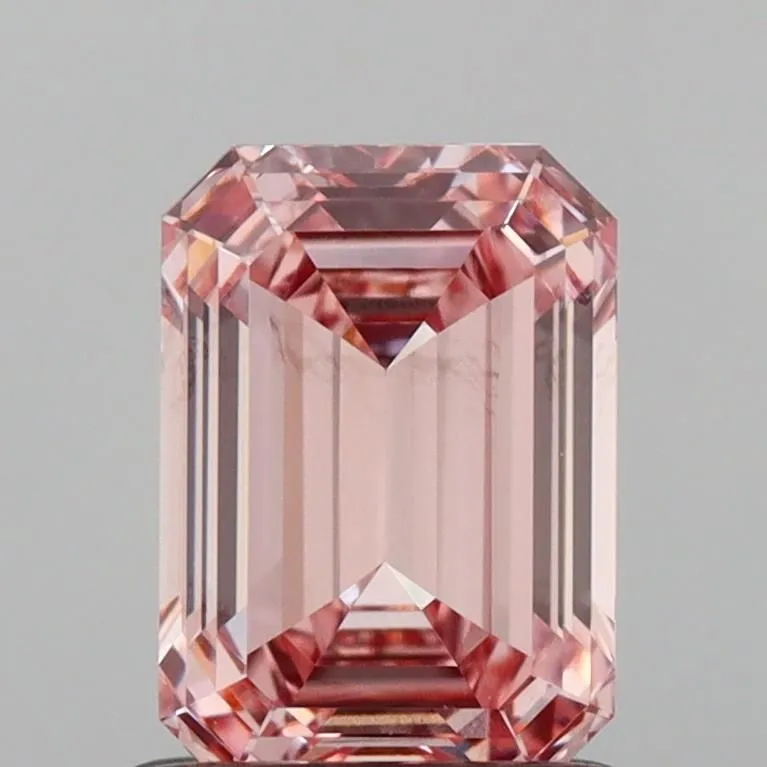 1.09ct EMERALD Fancy Intense Pink VS1 Coloured Lab diamond